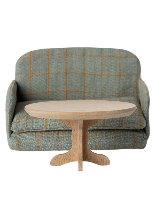 MESITA DE CAFÉ OVAL DE MADERA PARA RATONCITOS, MAILEG