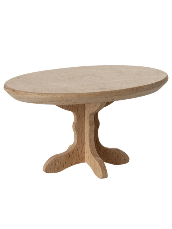 MESITA DE CAFÉ OVAL DE MADERA PARA RATONCITOS, MAILEG