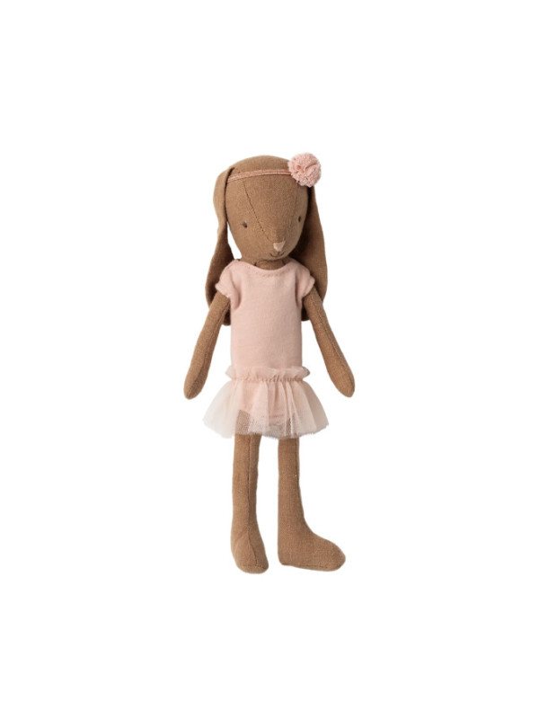 CONEJITA MARRÓN CON TRAJE DE BALLET ROSA (SIZE 1), MAILEG