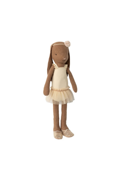 CONEJITA MARRÓN TRAJE BALLET COLOR CREMA (SIZE 2), MAILEG