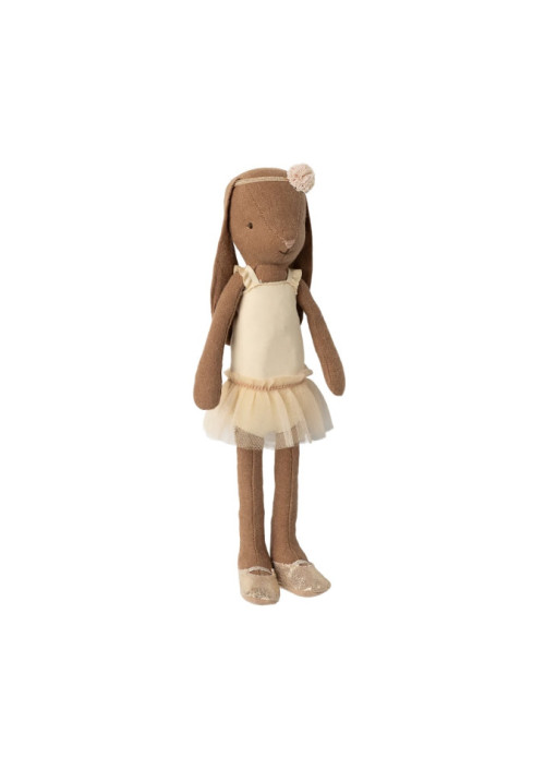 CONEJITA MARRÓN TRAJE BALLET COLOR CREMA (SIZE 2), MAILEG