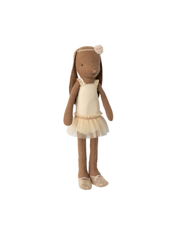 CONEJITA MARRÓN TRAJE BALLET COLOR CREMA (SIZE 2), MAILEG